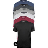 Kit 6 Camisetas Masculinas Slim Fit Básicas Algodão Premium
