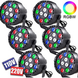 Kit 6x Iluminação Profissional Canhão 12 Led Rgbw 3w Strobo