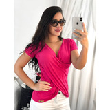 Kit 8 Blusa Transpassada Feminina