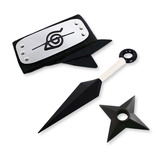 Kit Bandana Akatsuki + Kunai + Shuriken - Naruto Cosplay