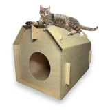  Kit Casinha P/ Gato C/ Arranhador Mini Brinquedo Casa Toca 