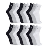  Kit Com 18 Pares Meias Masculina Lupo Cano Médio Sport 3245