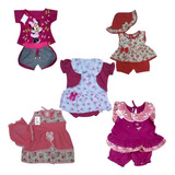  Kit Com 5 Roupas Roupinhas Para Bebê Menina