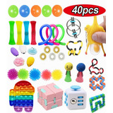 Kit De Brinquedo Sensorial Stress Relief Fidget 40 Pçs