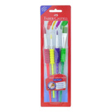  Kit De Pinceis Para Pintura Não. 4 Faber-castell Soft Touch Pincel Soft Touch X 4 Unidades