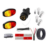 Kit Eletrico Instalação Lanterna Carretinha Reboque Engate