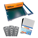  Kit Encadernação Encadernadora Pmx-15 + 100 Capas E Espirai