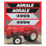 Kit Faixas Etiquetas Adesivo Trator Agrale 4300 Cor Preto