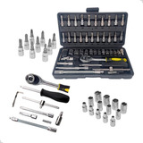 Kit Ferramentas 46 Peças Profissional Maleta Completa Top