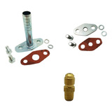  Kit Flange De Entrada E Saída Retorno Óleo Reto Turbina T3