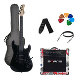Kit Guitarra Tagima Woodstock Tg500 Bk Strato G30 London