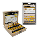  Kit Jogo Fresas Profissional P/ Tupia Madeira 12 Pçs Vonder
