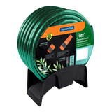 Kit Mangueira Flexível Jardim 20m Suporte Engate Tramontina