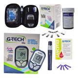  Kit Medidor Gtech Glicose 60 Tiras Glicemia + 110 Lancetas 