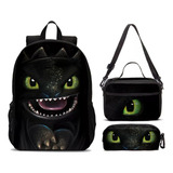 Kit Mochila Escolar Com Estojo E Lancheira Térmica Infantil