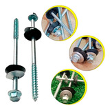  Kit Parafuso Para Telha Pvc 5/16x110mm - 100 Peças Completo