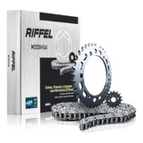 Kit Relação Transmissão Cg Titan Fan 160 Riffel C/ Retentor