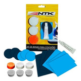  Kit Reparo Remendo Colchão Inflável Com Cola 3 Tampas 