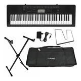 Kit Teclado Casio Ctk 3500+fonte+suporte X +capa Transporte