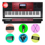 Kit Teclado Casio Ctk6250 Arranjador Musical 5/8 Com Pedal