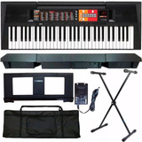 Kit Teclado Yamaha Psr f51 Estudante fonte capa suporte nf
