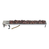 Lareira A Gás Império 150cm Inox 304 Marca Fogo E Art