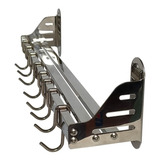  Lumai Suporte Porta Pendurador Utensilios De Cozinha Parede Com 10 Ganchos Cor Prateado
