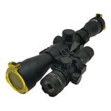 Luneta 4x32 Tag Suporte Único Rifles .22 5.5 + Mira Laser