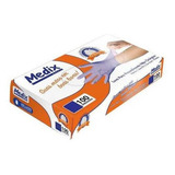 Luvas Descartáveis Antiderrapantes Medix Procedimento Cor Azul-violeta Tamanho M De Nitrilo X 100 Unidades