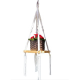  Macrame Hanger Suporte Vaso Plantas Com Madeira