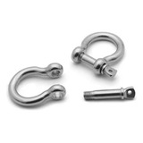  Manilha Anilha Curva Inox 1/2 (12mm) 500kgf - 2 Unidades