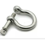  Manilha Anilha Curva Inox 5/16 (8mm) 200kgf - 2 Unidades
