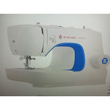  Máquina De Costura Reta Singer M3205 Portátil Branca/azul