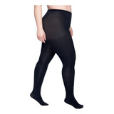 Meia Calça Feminina Lupo Loba Plus Size Fio 80 Opaca Preta