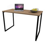  Mesa Bancada De Jantar Cozinha Multiuso Marrom E Preto 