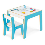  Mesinha Infantil Mdf De Madeira Com 1 Cadeira Junges Barato