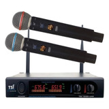  Microfone Digital S/fio Duplo Tsi Ud1200 Uhf Com 96 Canais 