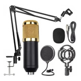 Microfone Hamy Bm-800 Condensador Unidirecional Preto/dourado