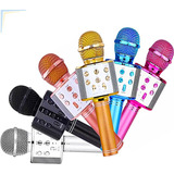  Microfone Karaoke Bluetooth Youtuber Infantil Led Radio Fm