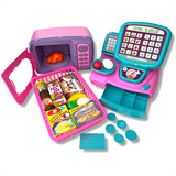  Mini Mercado De Brinquedo Com Microondas Caixa Registradora