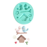  Molde De Silicone Casa De Passarinhos Molde De Silicone Cas