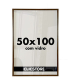 Moldura Quadro 50x100 Vidro Poster