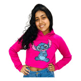 Moletom Infantil Feminino Cropped Menina Flanelado Blusa