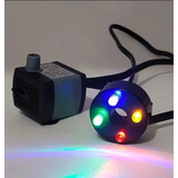 Motor Bomba Submersa Luz Fonte Água Aquário Bombinha Led