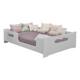  Ms Móveis Casal Infantil Mini Cama Encanto Para Quarto De Criança Menina Menino Com Proteção Lateral Cor Branco