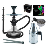 Narguile Dom Hookah Conde Completo+ Fogareiro+ Carvão+ Alum