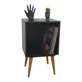  Nicho Mdf Mesa Lateral Retro Grande Para Disco Vinil 