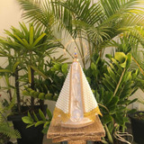Nossa Senhora Aparecida Perola 30cm Com Coroa Folheada