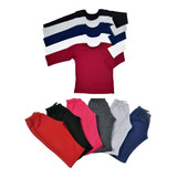  Pacote C/ 5 Calças De Bebê E 5 Camiseta Manga Longa Bebê