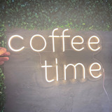 Painel Neon Coffee Time
